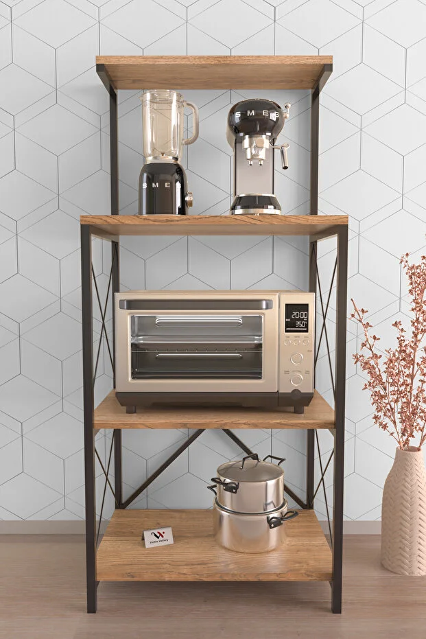 Mutfak Bangosu Çok Amaçlı Organizer Dolap – Ahşap